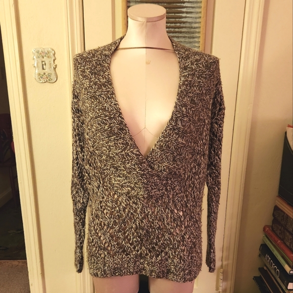 MNG Sweater Vintage Brown White Mango Istanbul Top - Picture 6 of 10